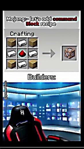 mojang let's add command block recipe #minecraft #edit