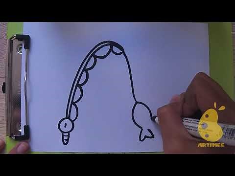 How to Draw fishing rod