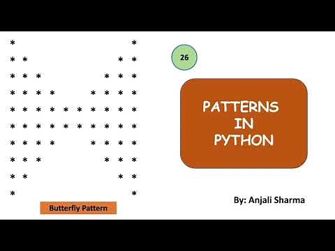 Butterfly Pattern | Patterns in Python | Python Lectures |