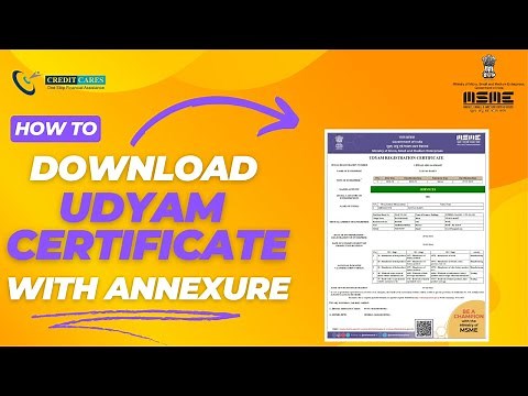 "How to Download Udyam Certificate with Annexure | MSME | Creditcares