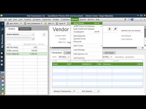 QuickBooks Tutorial / Entering Expenses in QuickBooks