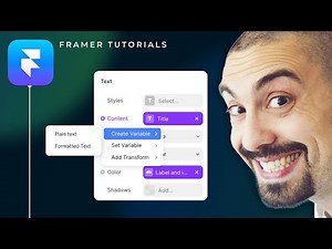 Framer | Components Variables and Variants - [ Beginner video ]