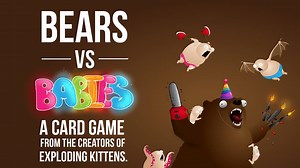 25K views · 245 reactions | Just launched! Exploding Kittens creators Elan Lee and Matthew Inman are back on Kickstarter with a brand new card game. In “Bears vs Babies,” you build hybrid monsters — a bear with bat wings, say, or a shark with cyborg legs — to battle a very fussy army of babies: kck.st/2eifVpZ | Kickstarter | Facebook