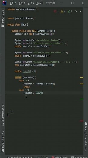 CALCULATRICE en langage java
