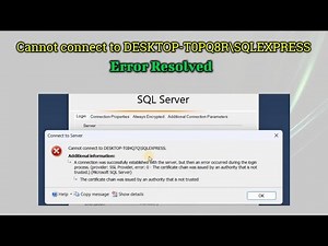 Cannot connect to DESKTOP-PQ...\\SQLEXPRESS Error resolved
