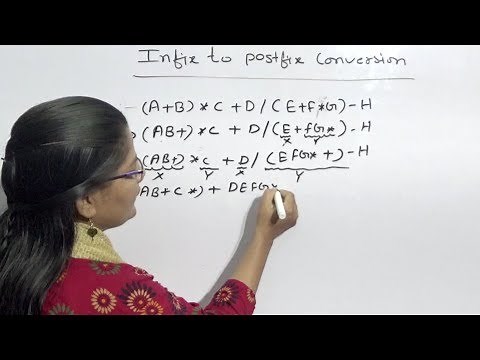 Infix to Postfix Conversion in Data Structure Lec-16| Hindi