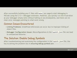 Resolving gdb Debugger Issues in VSCode for C Projects
