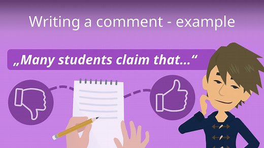 Writing a comment - example • Englisch Comment Beispiel