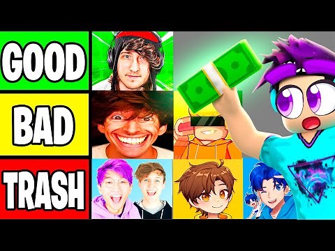 Ranking 75 Roblox YouTubers... Winner Gets Robux