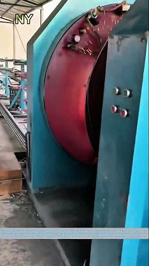 Automatic Steel Column Maker: Fast Wrapping & Spot-Welding Rings.