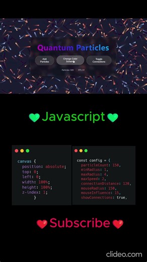 Quantum Particle Animation – Stunning Interactive JavaScript Canvas Effect