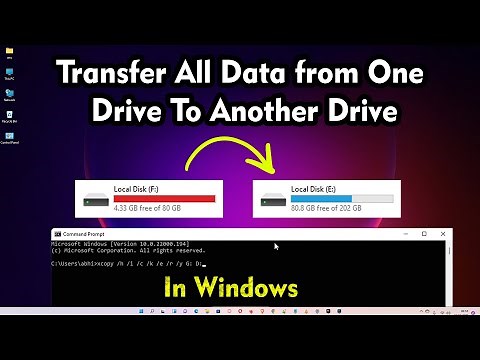 How To Transfer All Files & Folder from One Drive To Another Drive Using CMD in Windows
