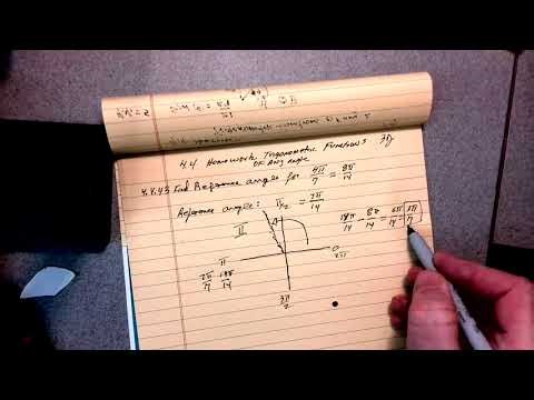 Precalculus Homework Problem 4 4 43 Reference Angle