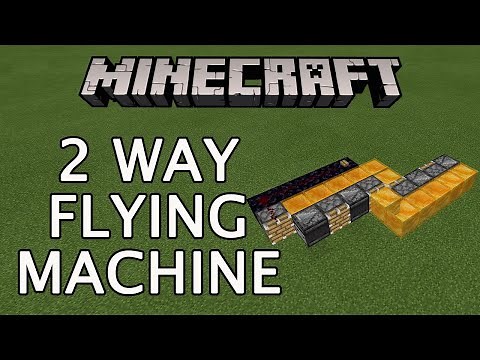 Minecraft: 2 Way Flying Machine tutorial (with optional launchers)