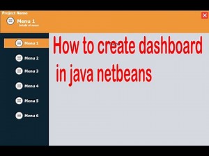 Java Project Tutorials - Part 3. How to create #Dashboard in #Java #Netbeans