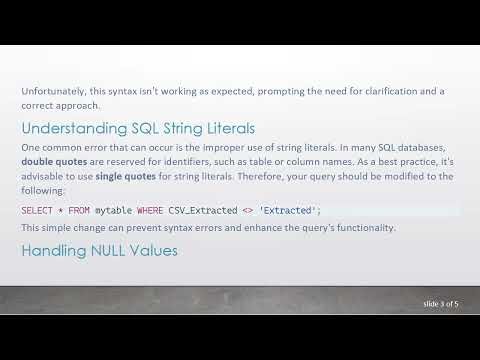 Mastering the SQL WHERE Statement: A Guide to Filtering Data