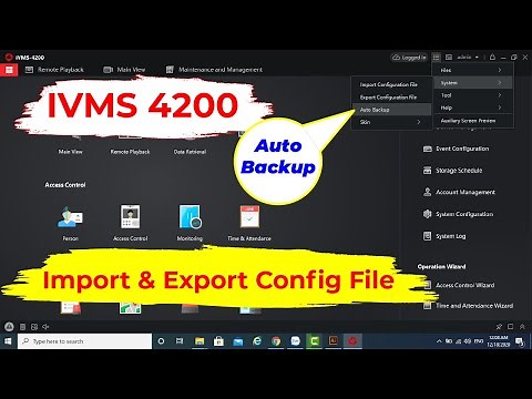 How to Import & Export Config file IVMS 4200