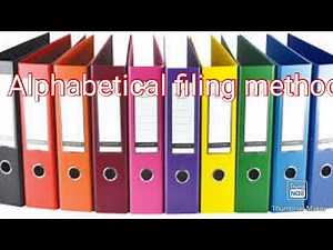 Alphabetical Filing Method
