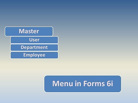 How to design and build Menu in Oracle Form Builder