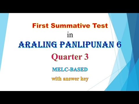 Quarter 3, First Summative Test in AP 6 with answer key,