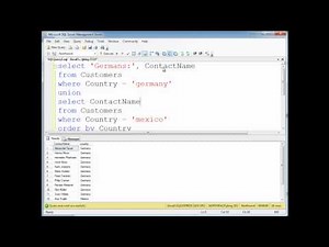 SQL UNION, INTERSECT, EXCEPT
