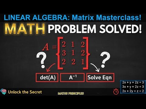 20. EXAM ALERT! You MUST Know This Matrix Algebra Problem (A+C=B)