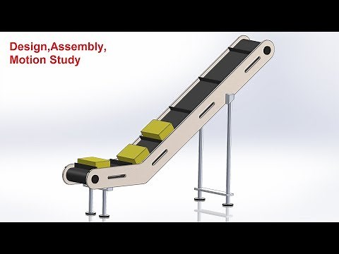 Solidworks tutorial: Elevating Conveyor Design Assembly and Motion Study