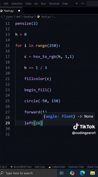 The pythoner (@codingzero1) - Python Graphic Turtle Drawing Tutorial