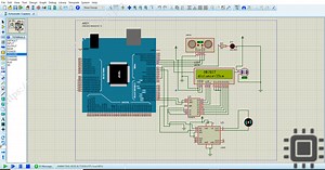 Controlling DC Motor with Ultrasonic In Proteus-Arduino
