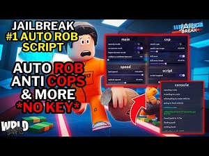 🔥 Jailbreak Script [FREE] *NO KEY* - Auto Farm, Auto Rob, Server Hop | PC & Mobile | Pastebin