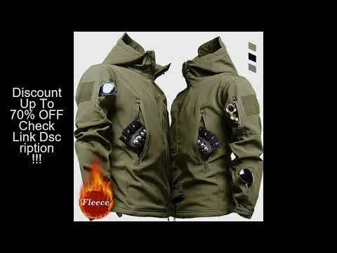 Men's Hooded Casual Military Outdoor Utility Jacket Fashion Sharkskin Soft-Shell Tactical Waterproof