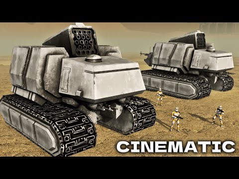 BATTLE OF ARTILLERY! Clone Troopers vs Battle Droids - Men of War: Star Wars Mod (4K)