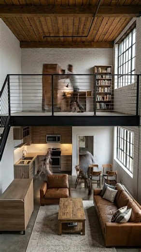 The Coziest Industrial Loft Transformation 🧱💡