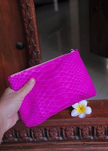 Genuine Python Skin Hot Pink Cosmetic Bag/ Purse Insert Organizer/ Bag Insert for Tote Bag/ Exotic Leather Wallet / Small Snake Skin Clutch - Etsy Canada