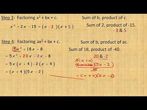 Factoring Strategies