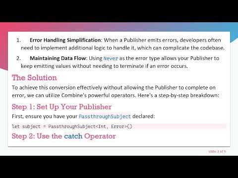 Converting Publisher's Error Type to Never in Combine