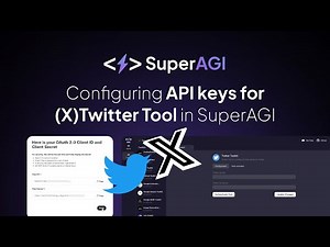 How to generate & configure Twitter (X) API keys into SuperAGI to start using Twitter Tool