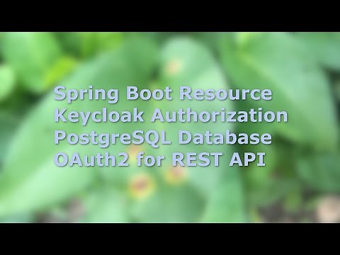 Spring Boot, Security, PostgreSQL, and Keycloak REST API OAuth2
