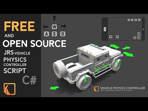 Free and open source JRS Vehicle Physics Controller script for Unity