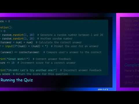 How to Create a Maths Quiz Using Python