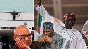 9.3K views · 279 reactions | AARE TINUBU FIDI ATIKU ATI PETER OBI JONLE NI SUPREME COURT #arabatv #Tinubu #Atiku #peterobiforpresident #trendingnewsnow | ArabaTv Backup | Facebook