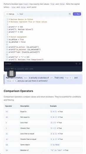 Booleans - Python Tutorial | 8gwifi.org — in 30 seconds #python #pythonprogramming #pythontutorial