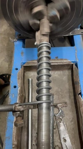 Lathe Machine Spring Making | Simple & Satisfying Process #youtubeshorts