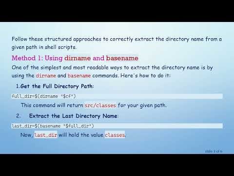 How to Easily Split the Path in Shell Script to Get the Directory
