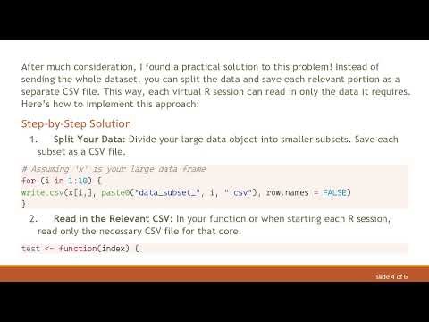 Efficiently Using R's parallel Package: Exporting Segmented Data to Individual Cores