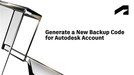Generate a new backup code for Autodesk account | Autodesk