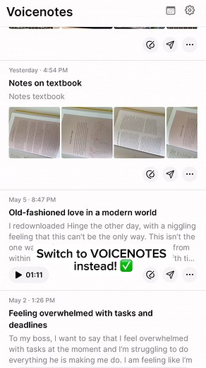 AI note-taking that actually gets it. You focus on the conversation — we’ll handle the rest. 🎙️ Record, transcribe & summarize any meeting 📝 Polished, shareable notes in seconds 🌍 Works for Zoom, in-person, YouTube, podcasts & more Voicenotes — Your second brain for meetings. | Voicenotes