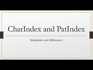 SQL Server String Functions - CharIndex,PatIndex