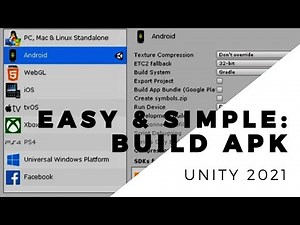 How To Build Android APK With Unity 2021 Easy and Simple : How To Make Games With Unity