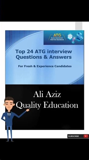 ATG (Art Technology Group) Interview Questions & Answers ⚡ | ‪@AliAzizQualityEducation‬